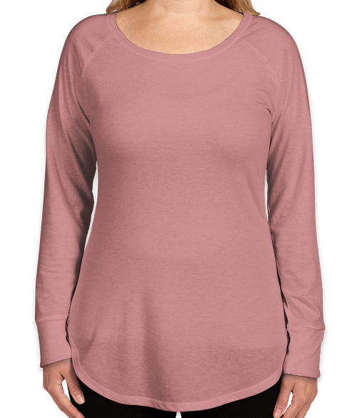 T-shirt Manica Lunga In Viscosa Build Your Brand – Donna, Taglio Classico, Basic Alla Moda, Tinta Unita, Vestibilità Perfetta