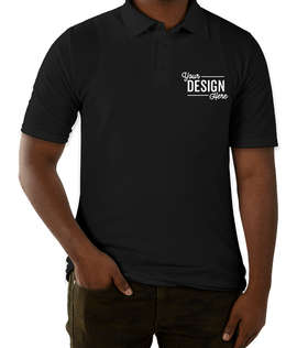 Hanes X-Temp Fresh IQ Pique Polo - Color: Black