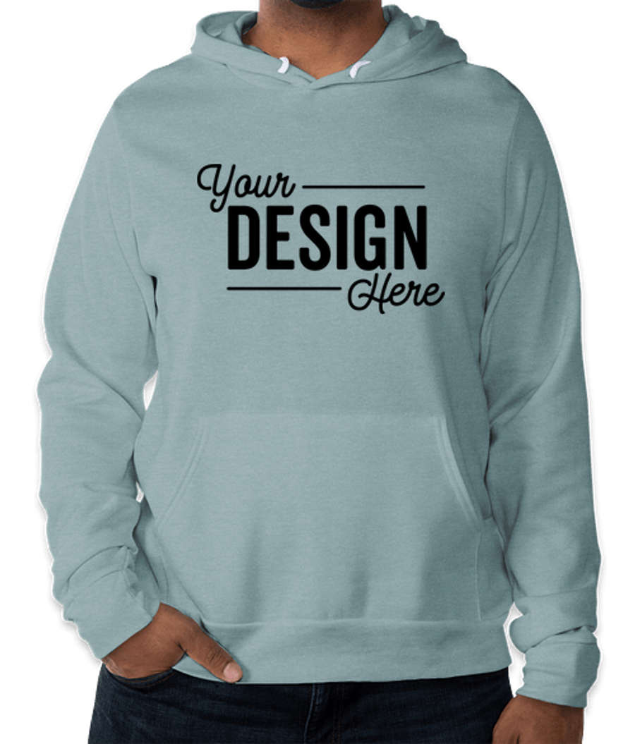 Bella + Canvas Ultra Soft Pullover Hoodie in Heather Blue Lagoon