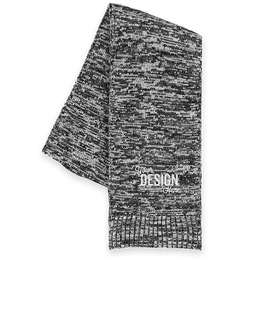Sport-Tek Melange Scarf - Color: Black/ Iron Grey/ White