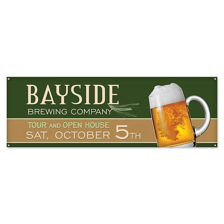 Full Color 6' x 2' Polyester Banner in White