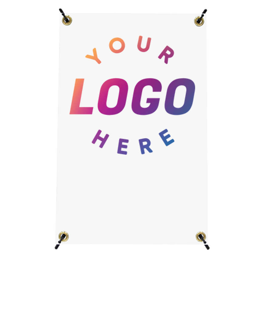 Full Color 11.75" x 18" Mini X Banner Display Kit in White