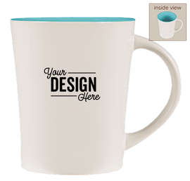 14 oz. Ceramic Two-Tone Citrus Mug - Color: White / Blue