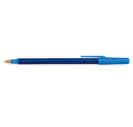 BIC Antimicrobial Round Stic Pen (black ink) - Color: Navy / Blue