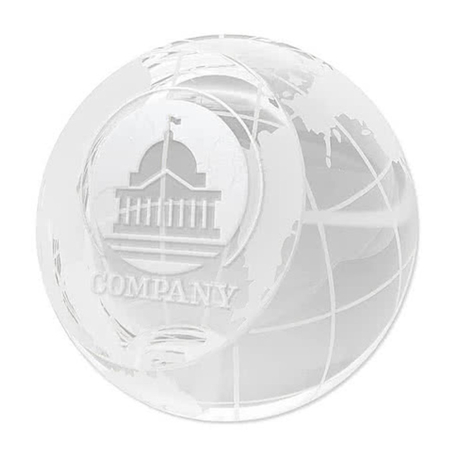 Laser Engraved Magellan Paperweight in Clear