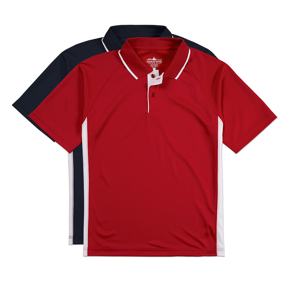 Charles River Tipped Pique Performance Polo