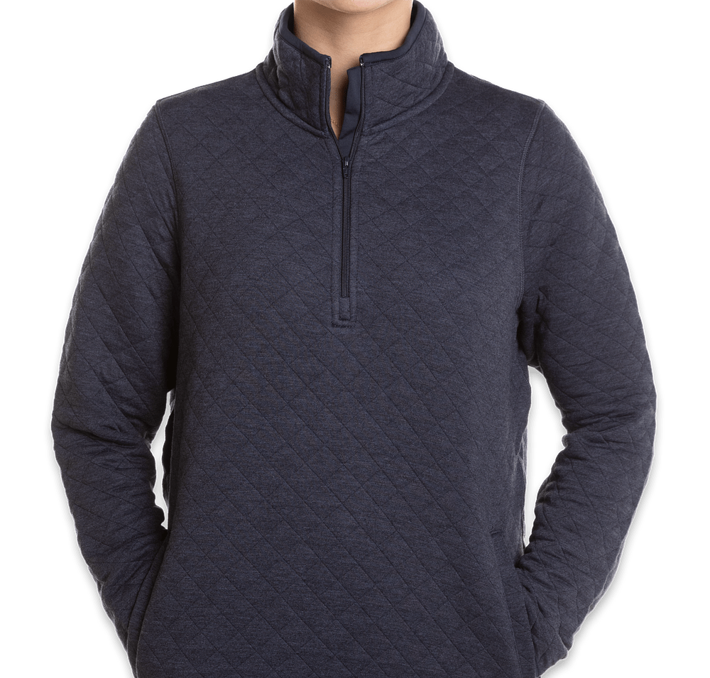Marine Layer Women's Corbet Quilted Quarter Zip Sweatshirt-default