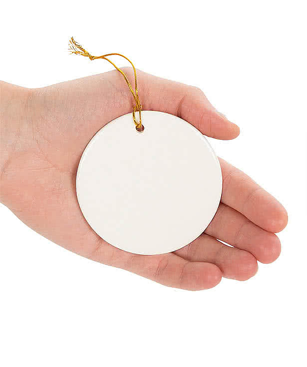 Full Color Round Ceramic Ornament