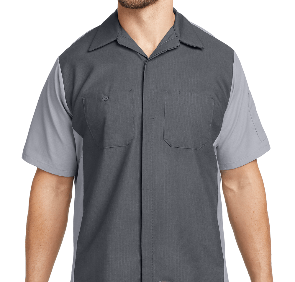 Red Kap Crew Ripstop Performance Short Sleeve Work Shirt-default