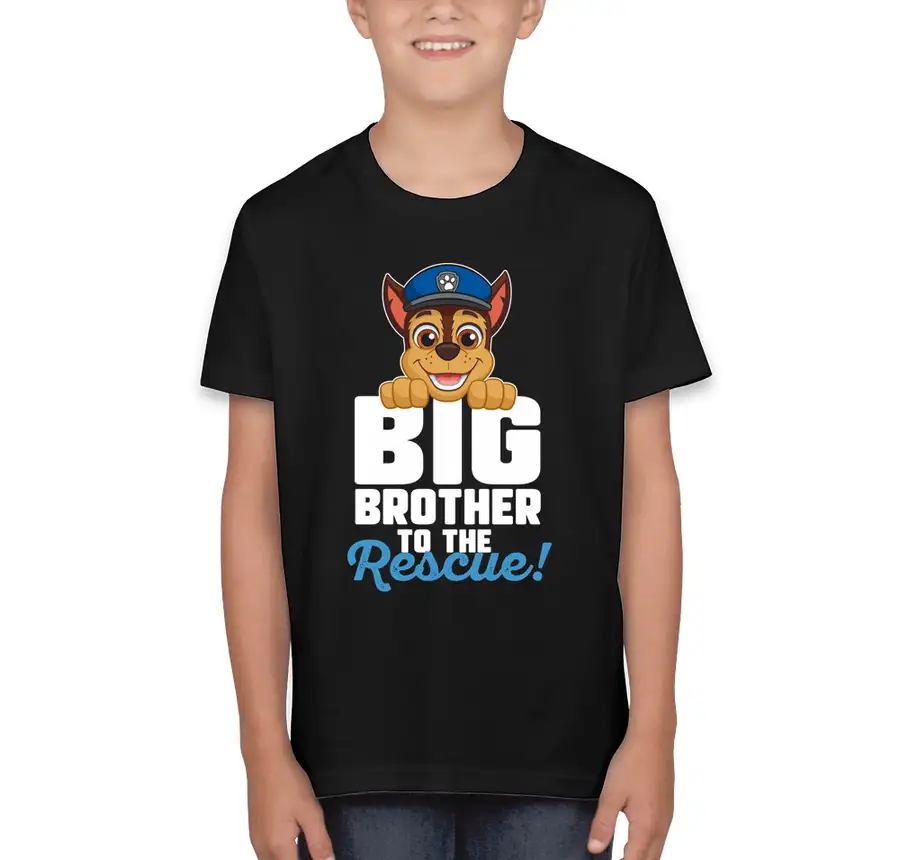 Paw Patrol - Chase - Big Brother Rescue - Bella + Canvas Youth Jersey T-shirt