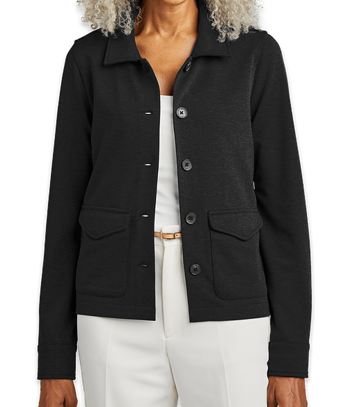 Brooks Brothers Women’s Stretch Button Cardigan in Black Heather