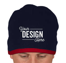 Canada - Sportsman Bottom Stripe Beanie - Color: Navy / Red