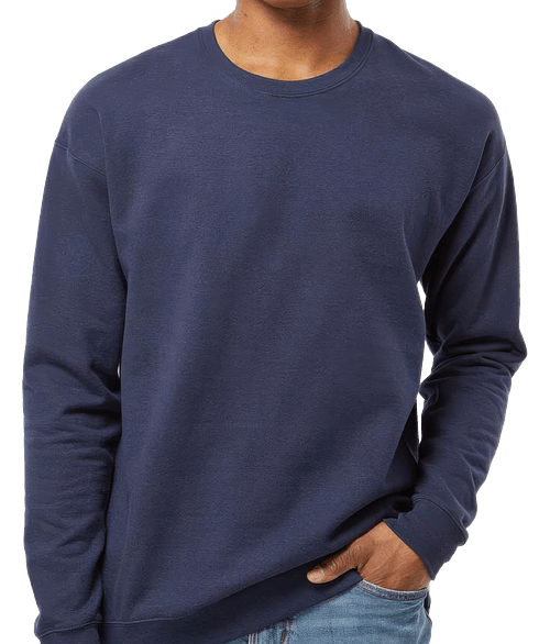 Tultex Drop Shoulder Crewneck Sweatshirt in Navy
