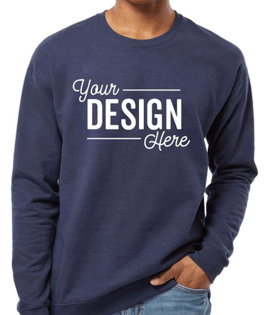 Tultex Drop Shoulder Crewneck Sweatshirt in Navy