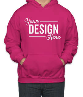 Gildan Midweight 50/50 Pullover Hoodie - Color: Heliconia