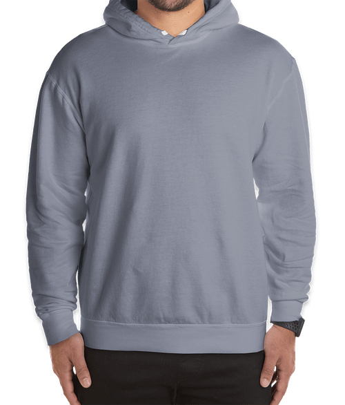 Comfort Colors Lightweight Pullover Hoodie in Blue Jean