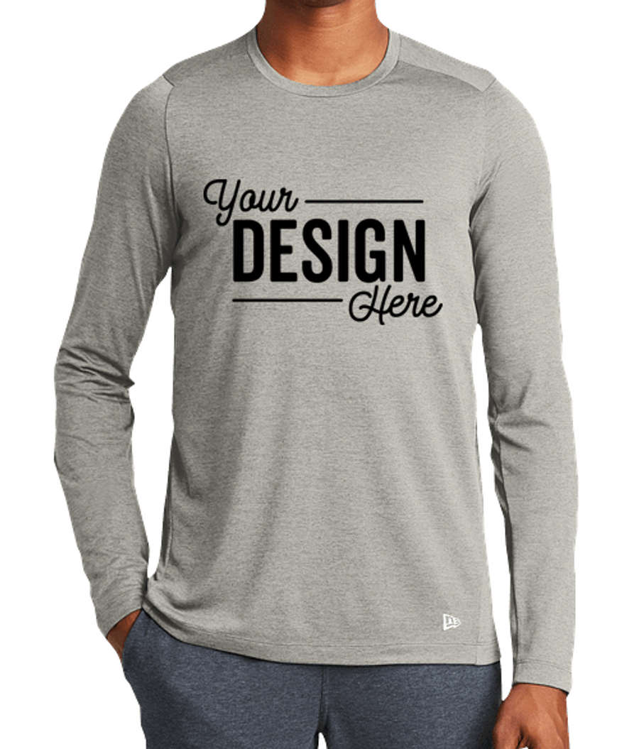 New Era Series Long Sleeve Performance Shirt in Rainstorm Grey