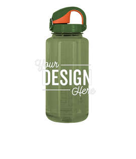 32 oz. Nalgene Tritan On-The-Fly Water Bottle - Color: Juniper / Juniper / Orange