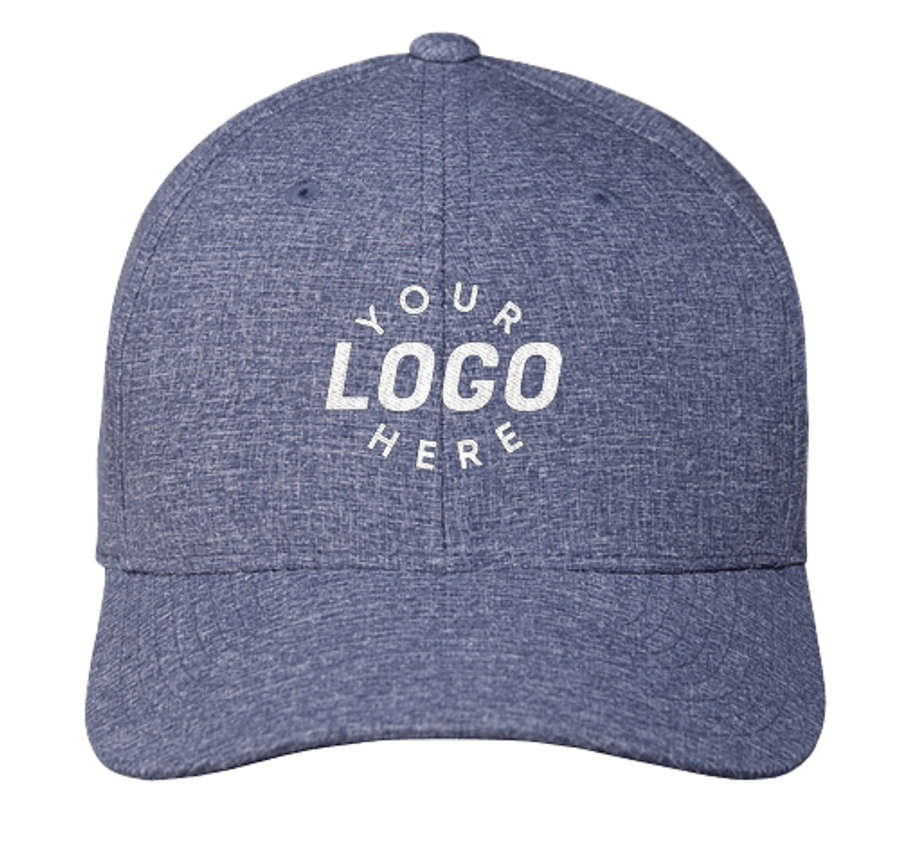 Port Authority Performance Snapback Hat in Heather True Navy