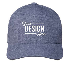 Port Authority Performance Snapback Hat - Color: Heather True Navy