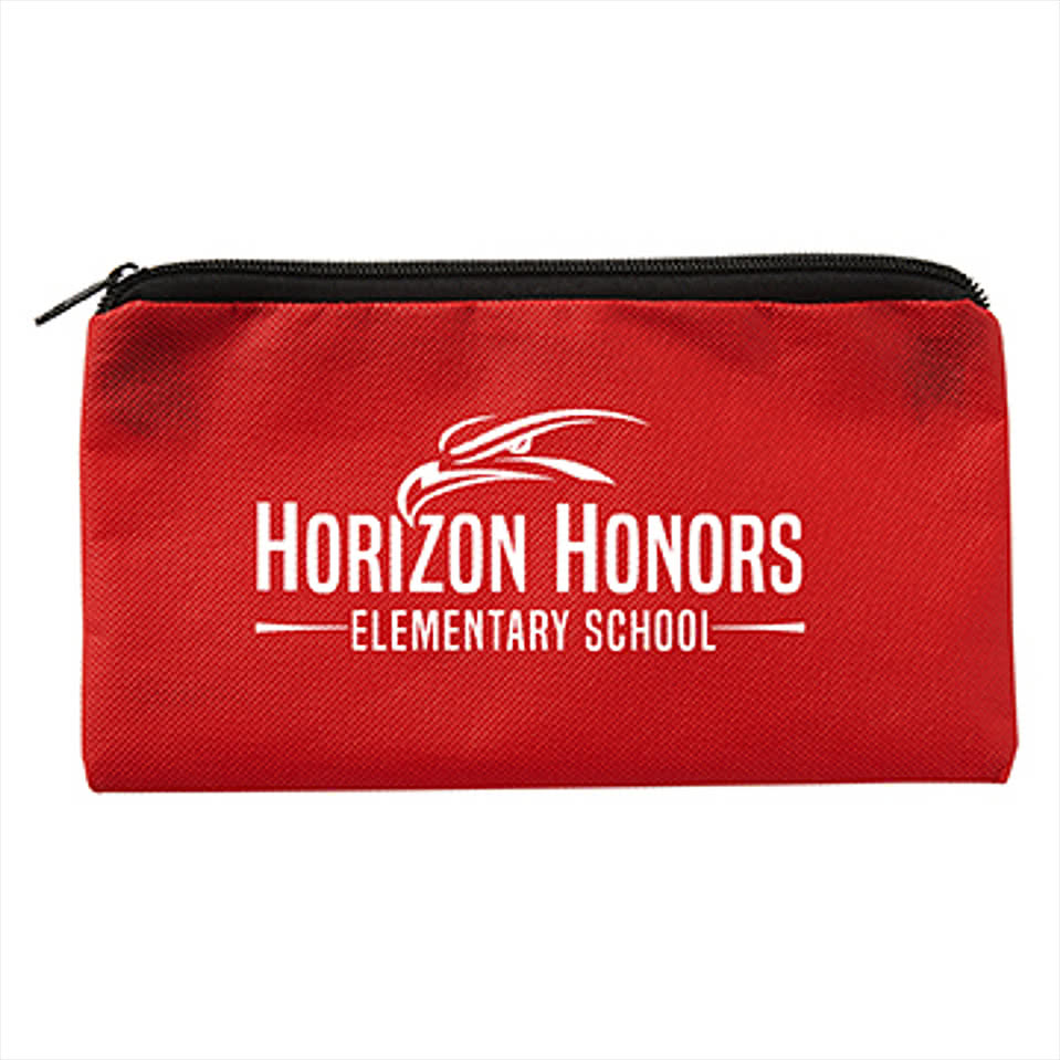 Full Color Non-Woven Zippered Pencil Case