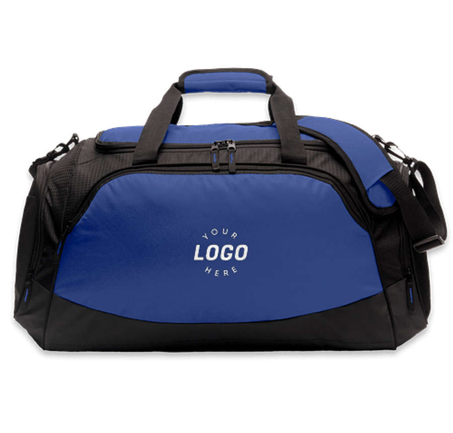 Port Authority Large Active Duffel Bag - Embroidered in True Royal / Black