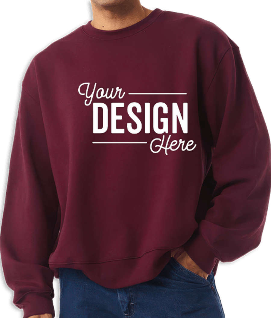 Bella + Canvas Heavyweight Crewneck Sweatshirt in Maroon