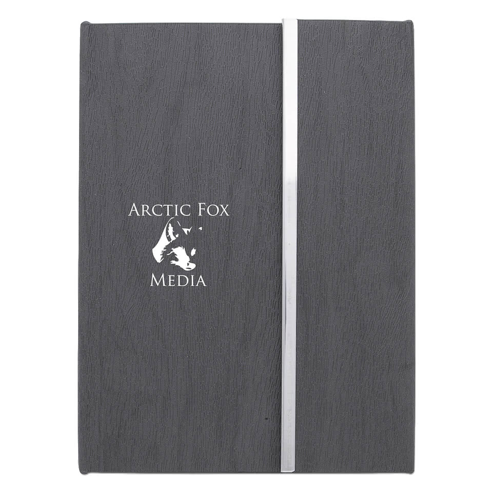 Woodgrain Padfolio with Sticky Notes and Flags