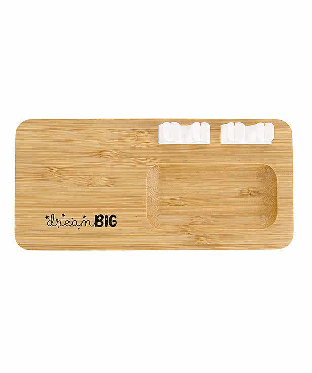Bamboo 10W Wireless Charging Pad with Cable Organizer