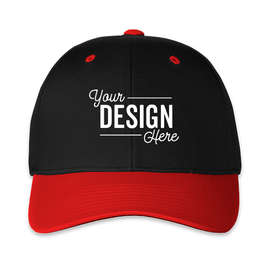 Pacific Headwear Cotton Blend Adjustable Hat - Color: Black / Red