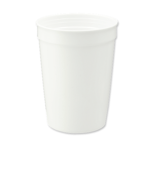 12 oz. Solid Color Stadium Cup in White