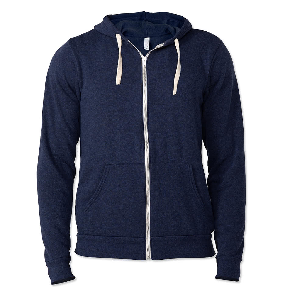 Bella + Canvas Tri-Blend Zip Hoodie