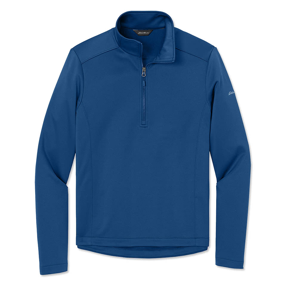 Eddie Bauer Smooth Mid Layer Half Zip Fleece Pullover - Embroidered