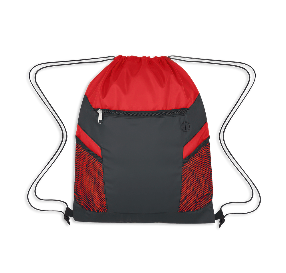 Full Color Ripstop Zippered Drawstring Bag-default