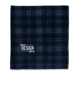Eddie Bauer Woodland Blanket - Color: River Blue Navy / Bone