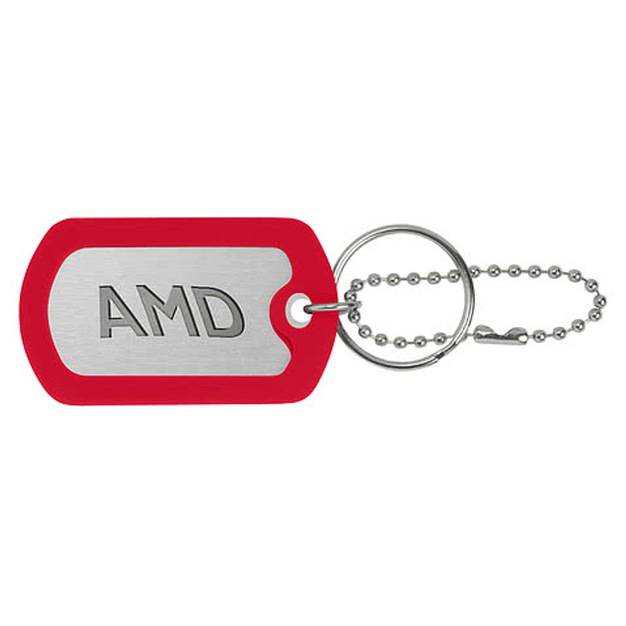 Laser Engraved Ball Chain Dog Tag Keychain