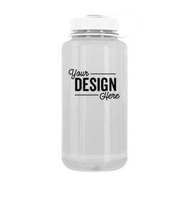 32 oz. Nalgene Tritan Wide Mouth Water Bottle - Color: Clear / White