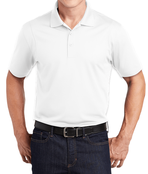 Sport-Tek Sport-Wick Micro Pique Performance Polo - Printed in White