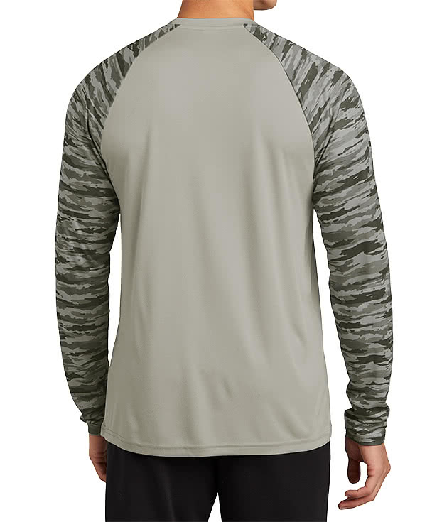 Sport-Tek Drift Camo Colorblock Long Sleeve Performance Shirt