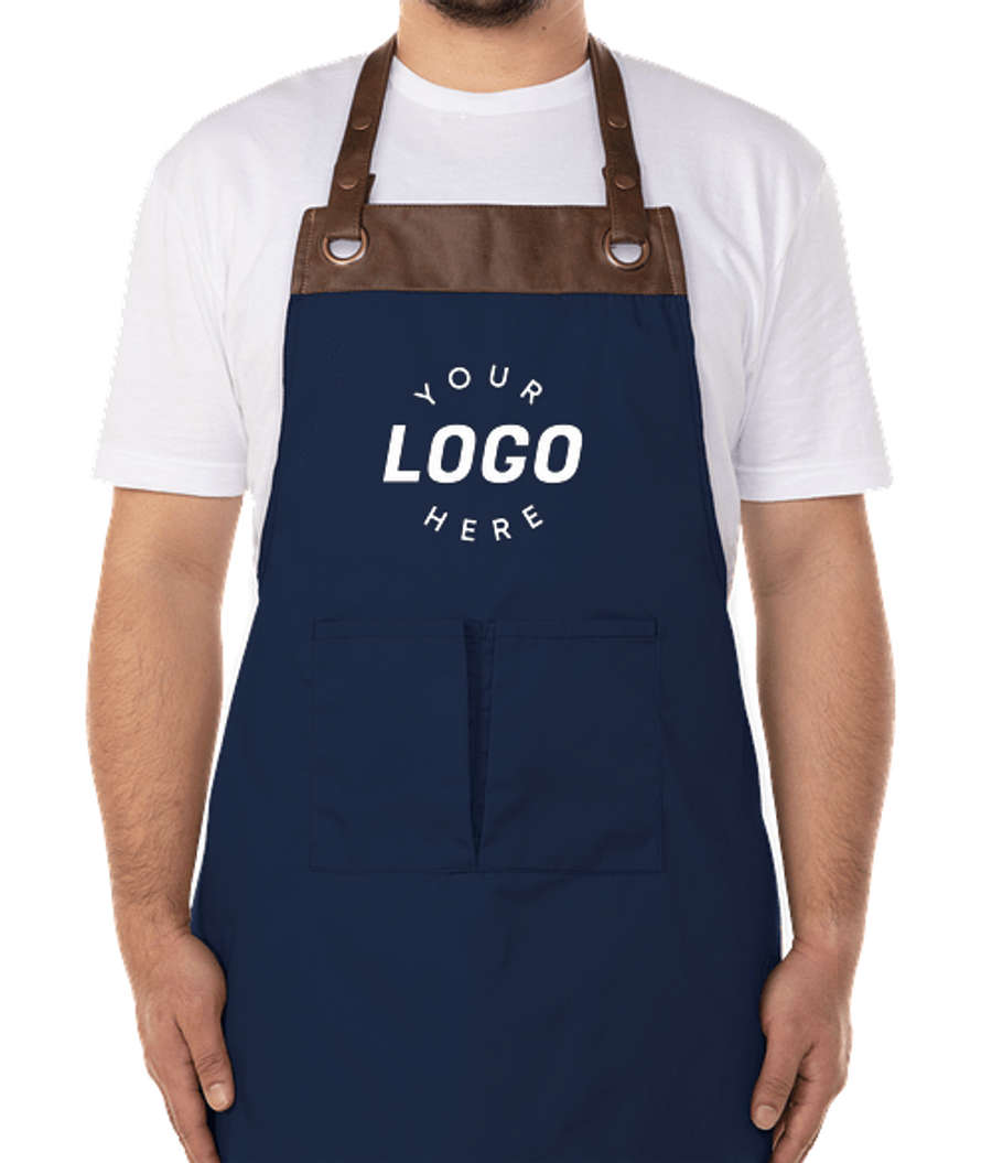 Artisan Collection Espresso Lightweight Full Length Apron - Printed in Navy / Brown