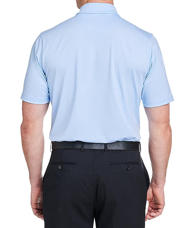 Fairway & Greene USA-Made Mini Stripe Tech UPF 50 Performance Polo