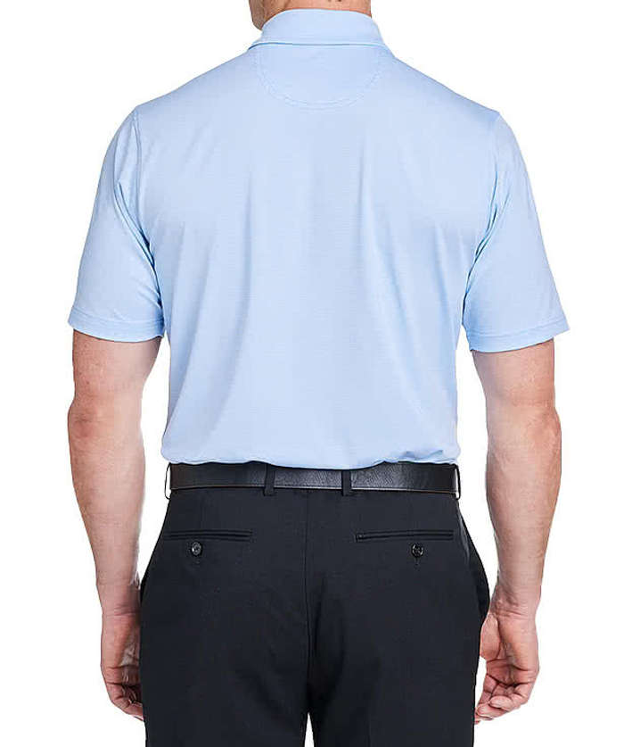 Fairway & Greene USA-Made Mini Stripe Tech UPF 50 Performance Polo