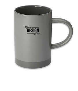 15 oz. Lotus Two-Tone Ceramic Mug - Color: Gray