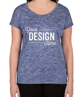Sport-Tek Women's Electric Heather Performance Shirt - Color: True Royal Electric