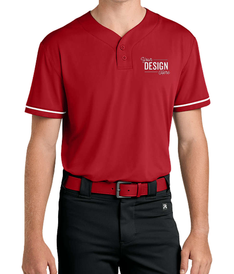 Richardson Select 2-Button Baseball Jersey in Red