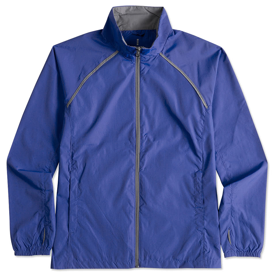 Elevate Women's Egmont Packable Contrast Zipper Windbreaker