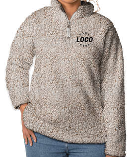 J. America Women’s Epic Sherpa Quarter-Zip Pullover - Color: Oatmeal Heather