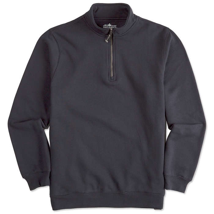 Charles River Crosswind Quarter Zip Sweatshirt - Embroidered