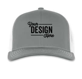 Pacific Headwear Contrast Stitch Snapback Trucker Hat - Color: Graphite / White / Graphite