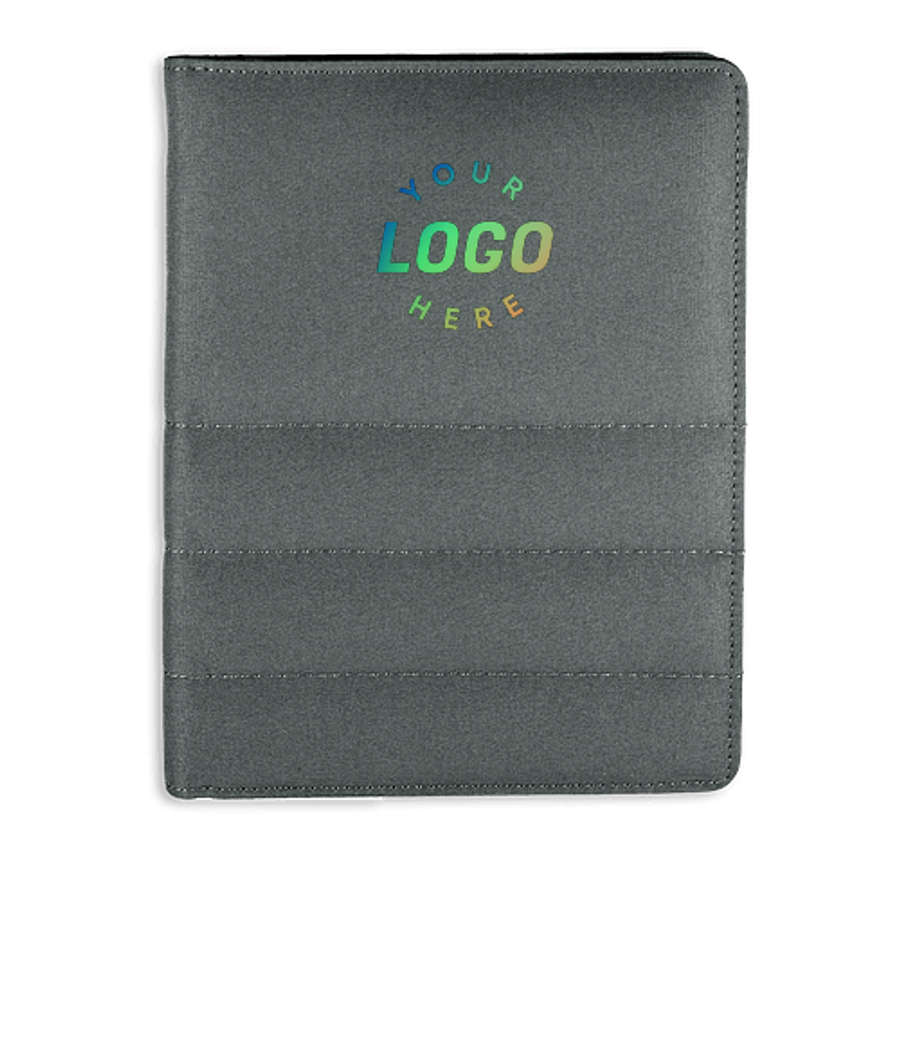 Full Color Puffer Jr. Recycled Padfolio in Gray